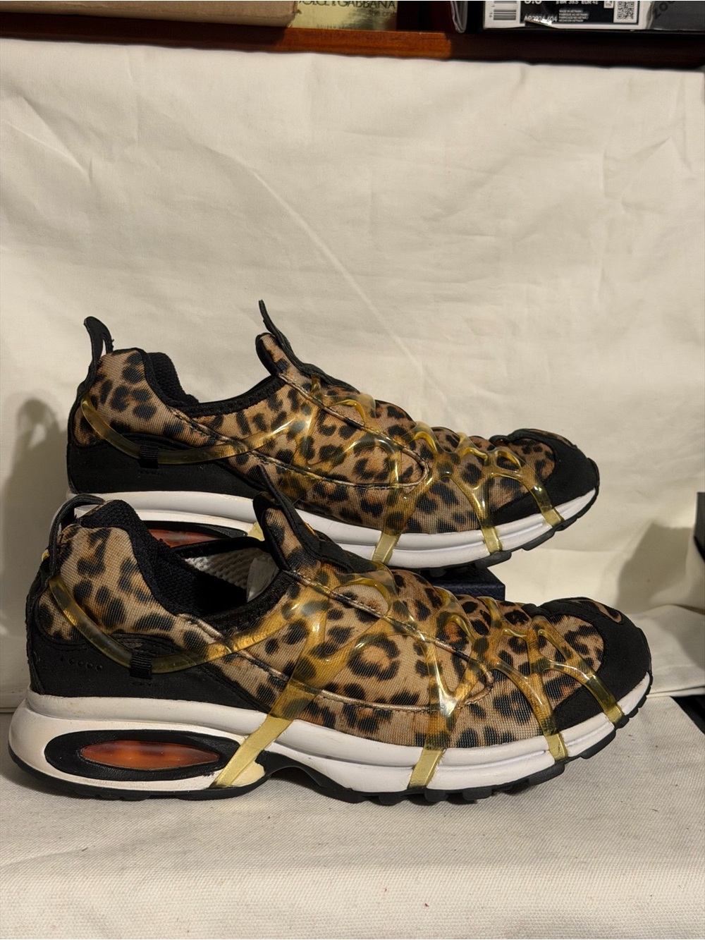 Nike Zoom Drive Leopard Print Sneakers Black Tan White DJ6418-001 Mens 8